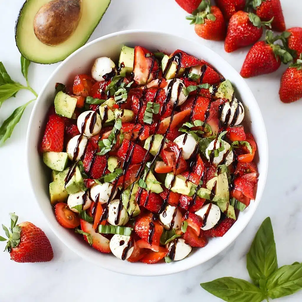 Avocado Strawberry Caprese Salad Recipe - Recipe Image