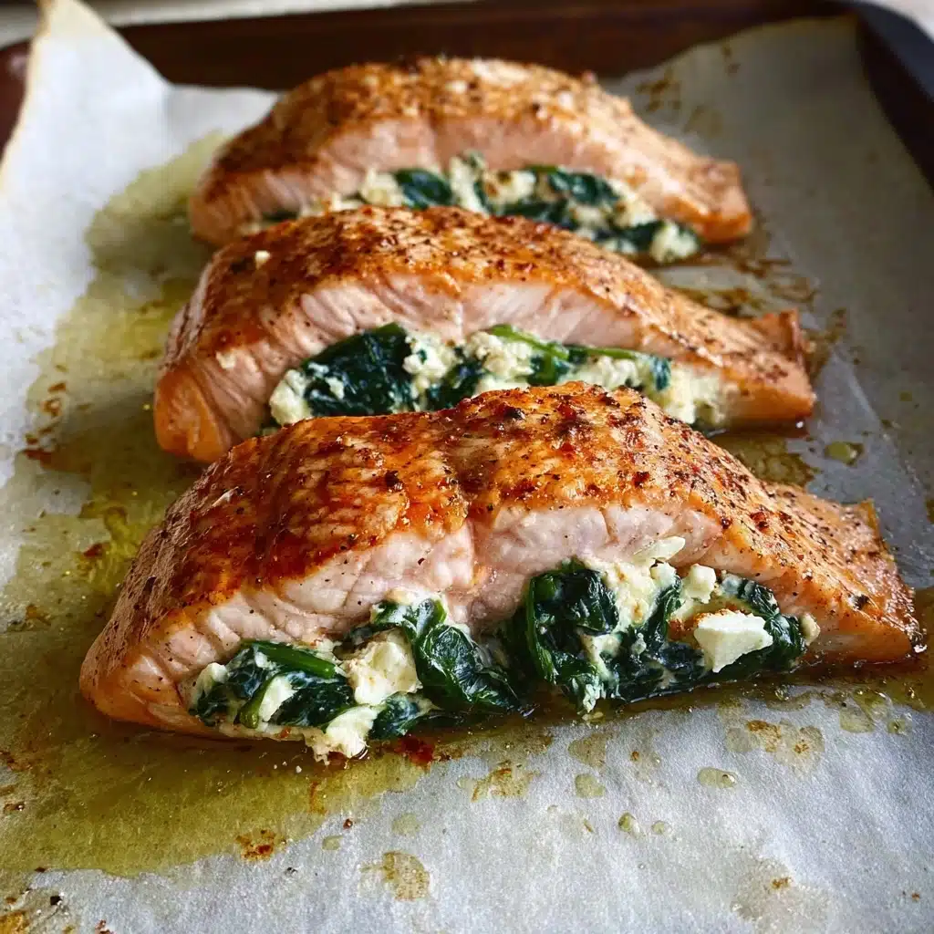 Spinach and Feta Stuffed Salmon Recipe - Recipe Image