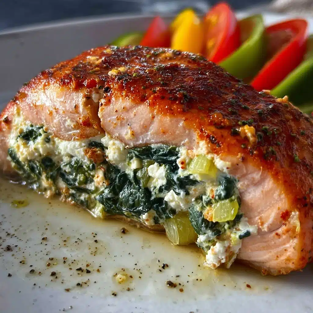 Spinach and Feta Stuffed Salmon Recipe