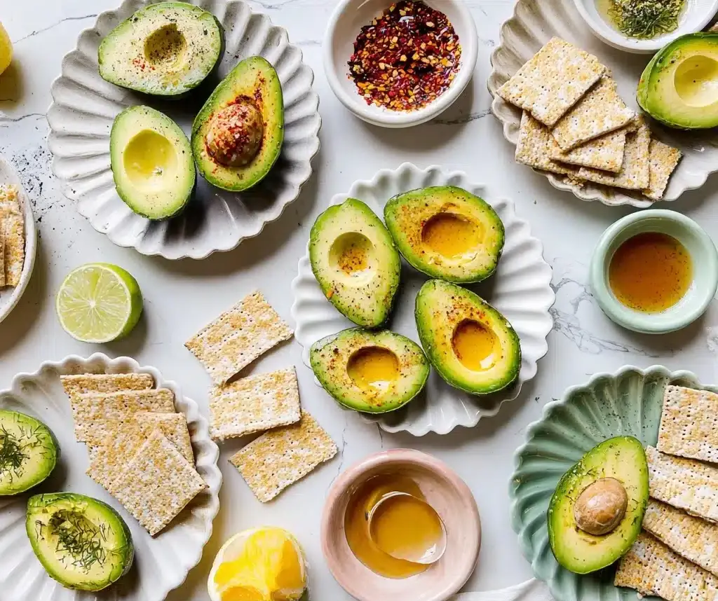 Easy Avocado Snack Halves with Toppings Recipe