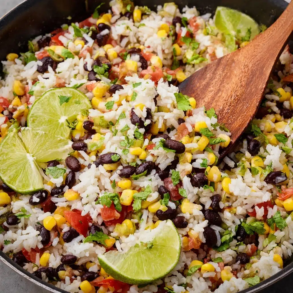 Cilantro Lime Rice with Black Beans, Corn, & Tomatoes Recipe - Recipe Image