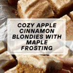 Apple Cinnamon Blondies with Maple Cream Cheese Frosting Recipe