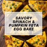 Spinach, Pumpkin, Fetta and Cottage Cheese Egg Bake Recipe