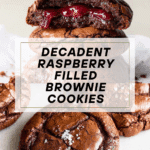 Super Fudgy Raspberry Stuffed Brownie Cookies (Gluten Free) Recipe