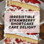 Moist Strawberry Shortcake Cake with Whipped Cream Frosting Recipe