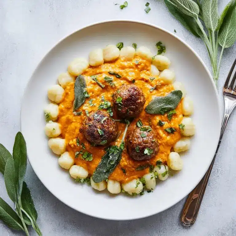 Turkey Meatballs in Pumpkin Sage Sauce Recipe