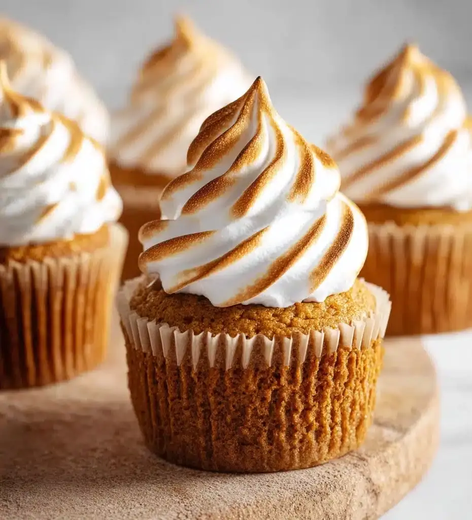Sweet Potato Cupcakes with Toasted Meringue Frosting Recipe