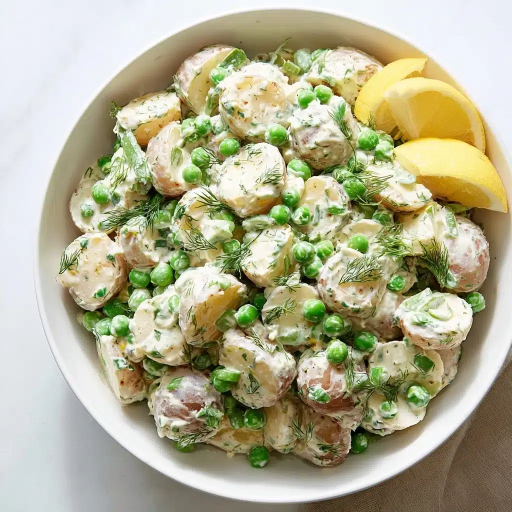 Creamy Potato Salad with Peas and Dill Recipe