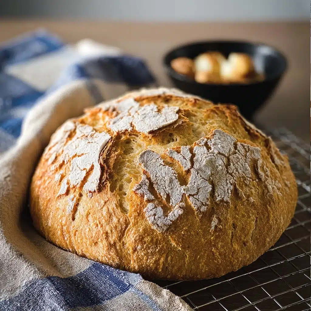 Crusty Roasted Garlic and Rosemary Bread Recipe - Recipe Image