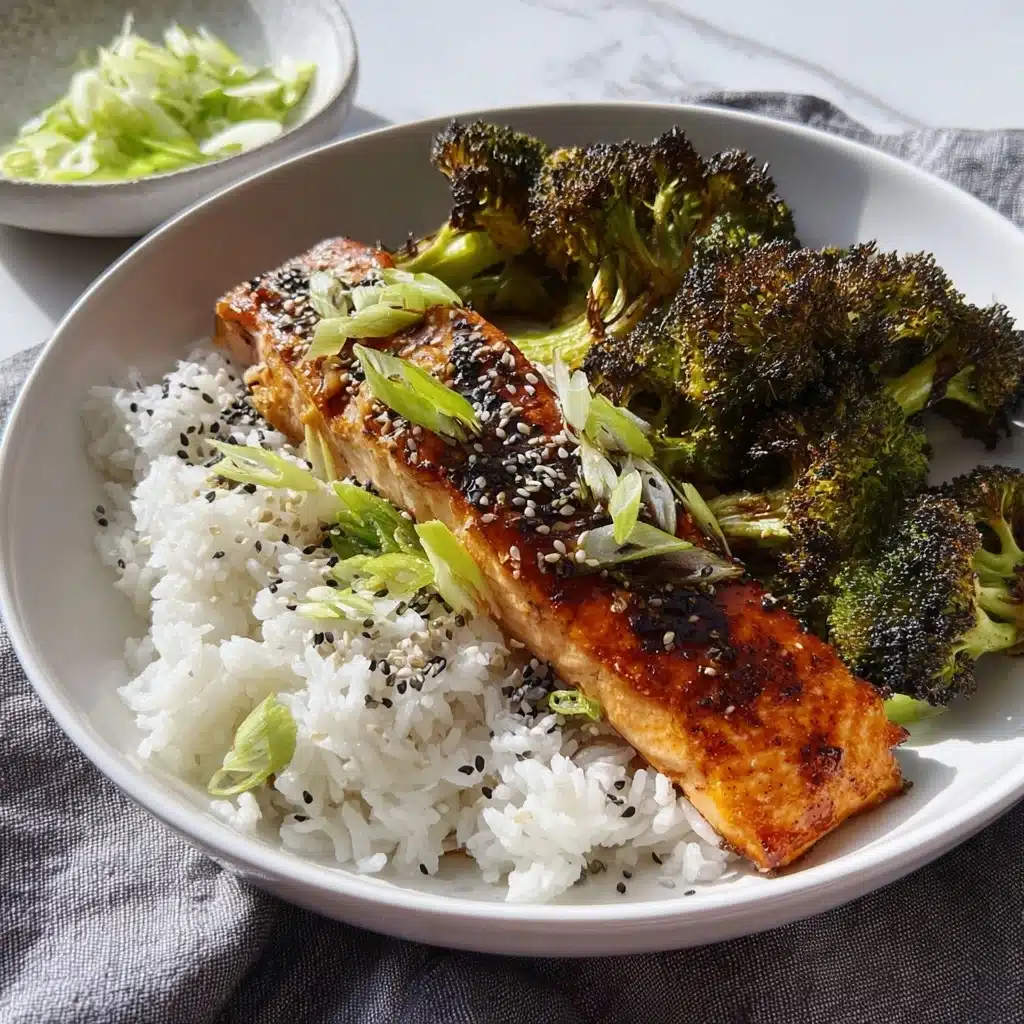 Hoisin Glazed Salmon with Roasted Broccoli Recipe - Recipe Image