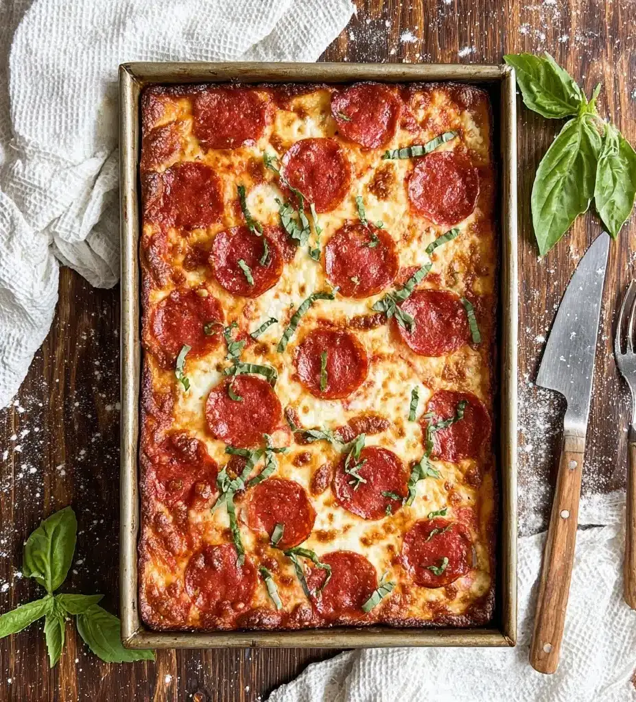 Thick & Crispy Focaccia Pizza Recipe
