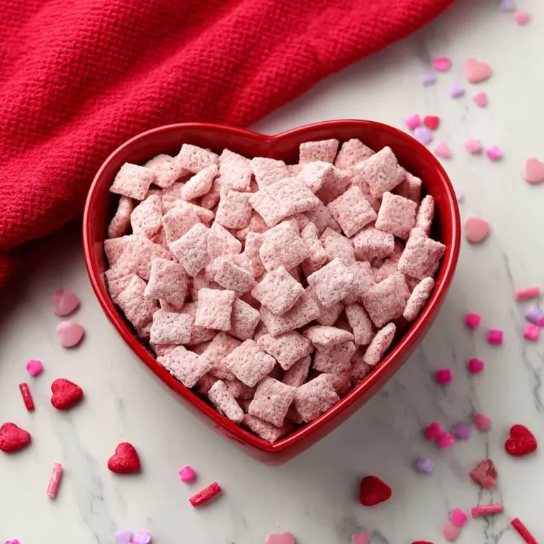 Strawberry Muddy Buddies (Puppy Chow) Recipe