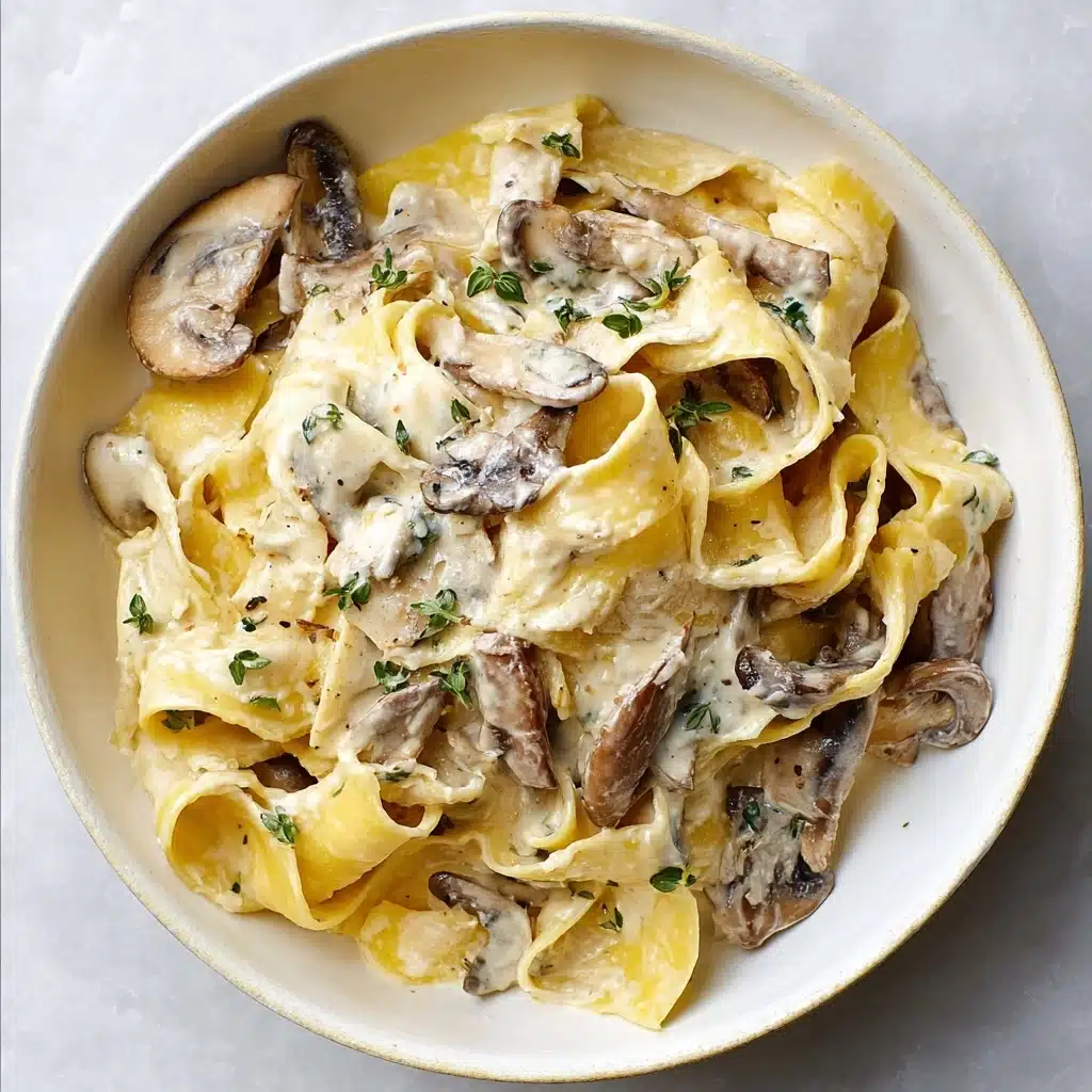 Chicken Mushroom Fettuccine Alfredo Recipe