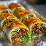 Low Carb Baked Big Mac Rice Paper Rolls Recipe