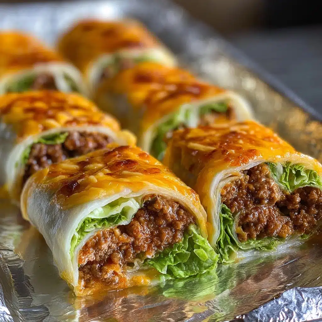 Low Carb Baked Big Mac Rice Paper Rolls Recipe