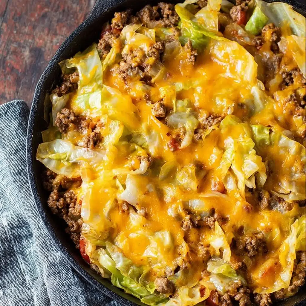 Low Carb Cheesy Cabbage Casserole Recipe - Recipe Image