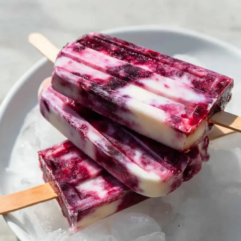Blueberry Yogurt Popsicles Recipe