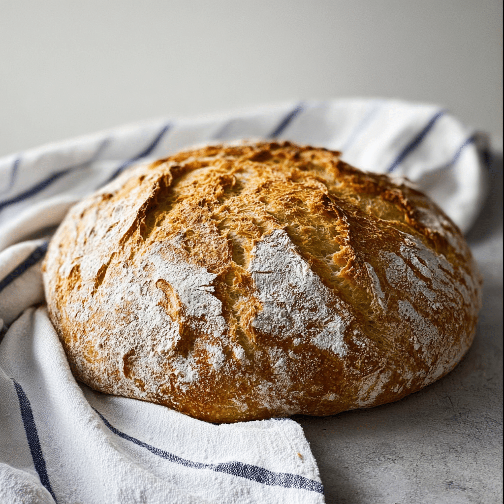 Crusty Roasted Garlic and Rosemary Bread Recipe - Recipe Image