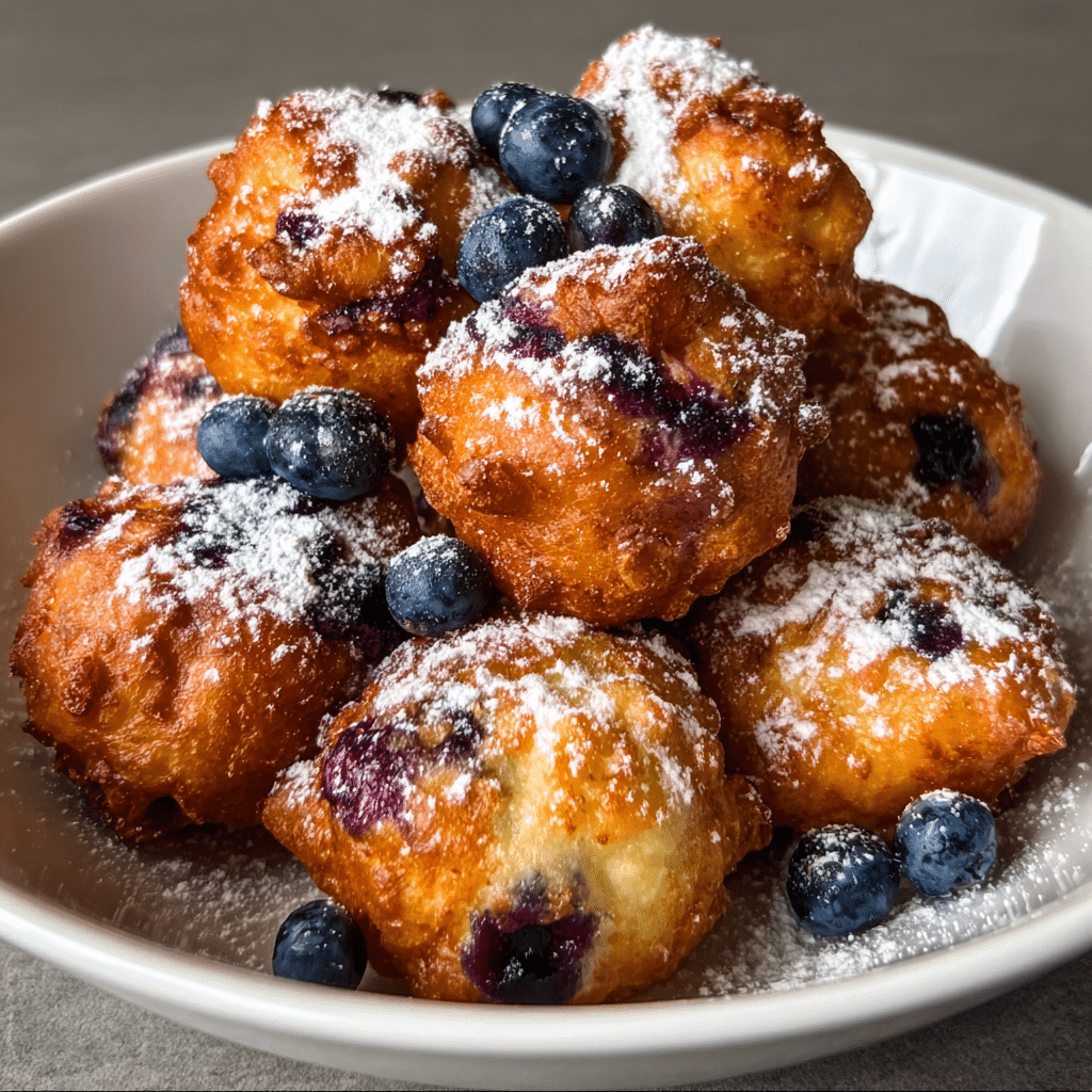 Air Fryer Blueberry Cottage Cheese Donut Holes Recipe - Recipe Image