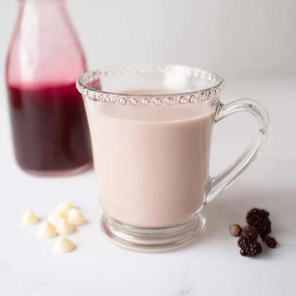 Blackberry White Hot Chocolate Recipe - Recipe Image