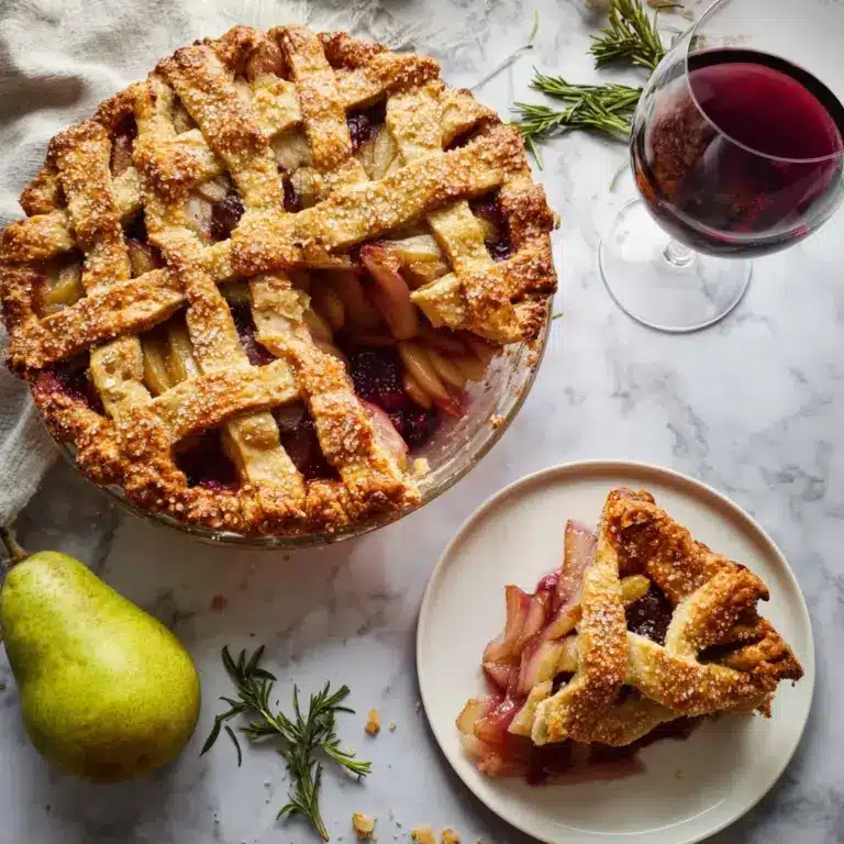 Pear Blackberry Pie with Gluten Free Pie Crust Recipe