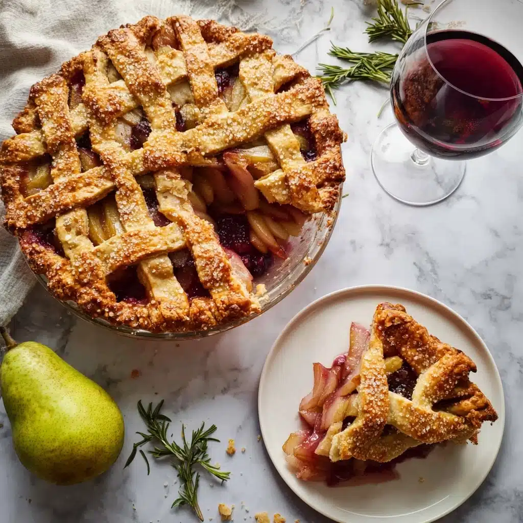 Pear Blackberry Pie with Gluten Free Pie Crust Recipe