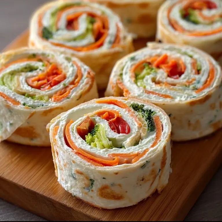 Fresh Vegetable Tortilla Roll Ups Recipe
