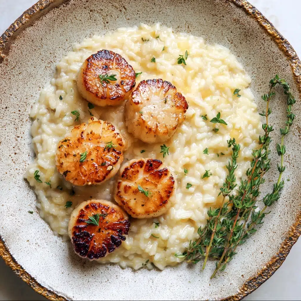 Parmesan, Thyme & Lemon Risotto with Seared Scallops Recipe - Recipe Image