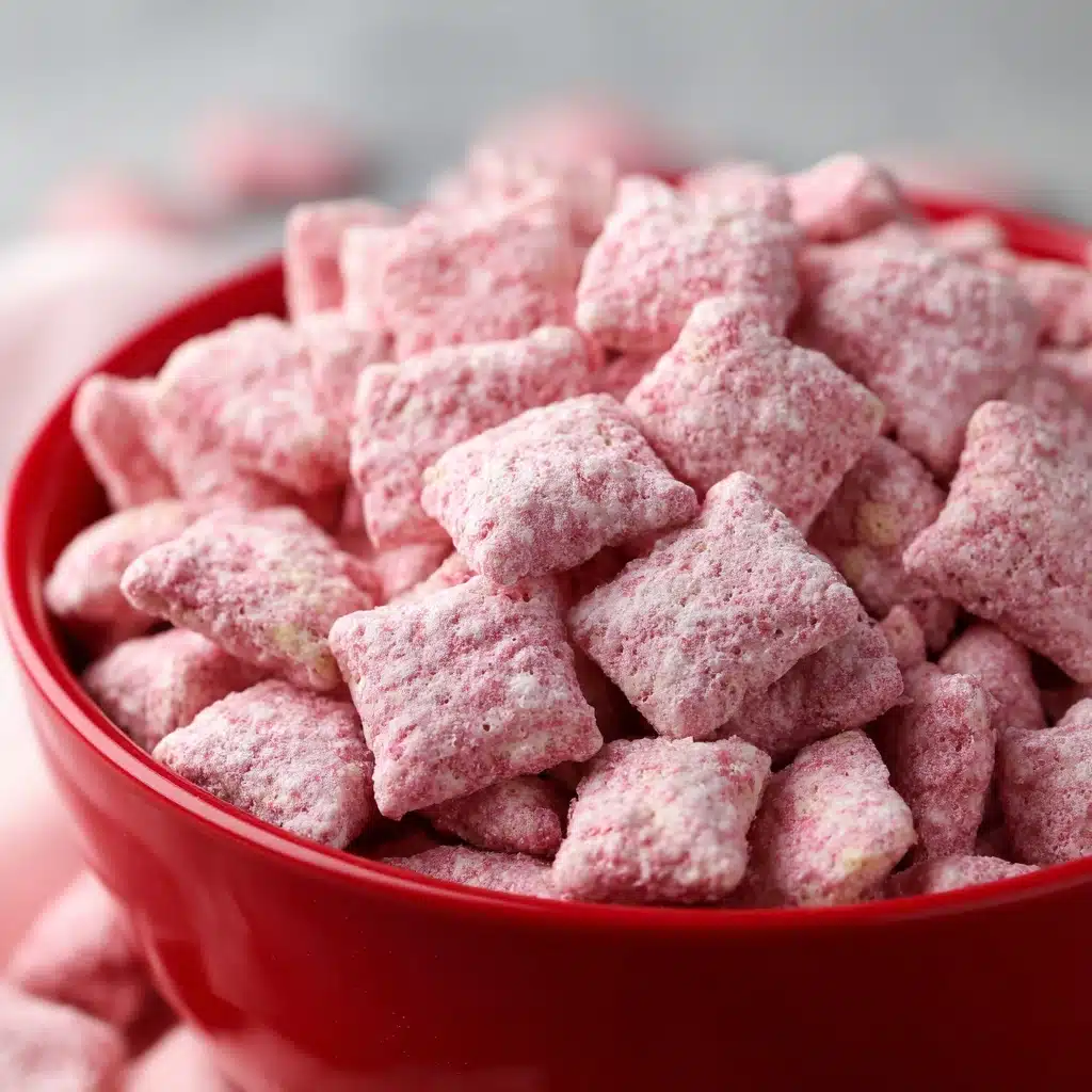 Strawberry Muddy Buddies (Puppy Chow) Recipe - Recipe Image
