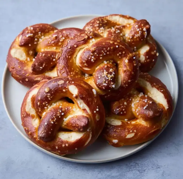 Three Cheese Stuffed Soft Pretzels Recipe