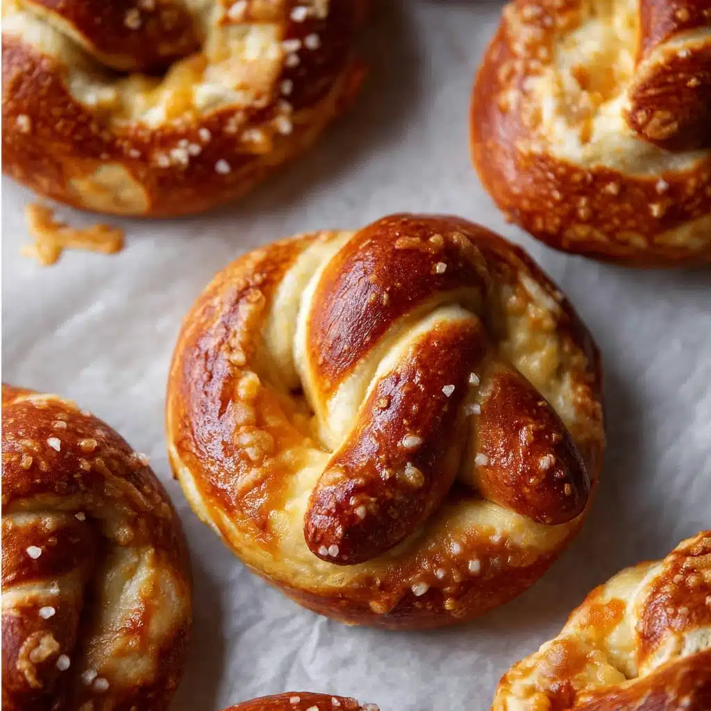 Three Cheese Stuffed Soft Pretzels Recipe - Recipe Image