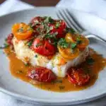 Roasted Cod with Tomato Cream Sauce Recipe