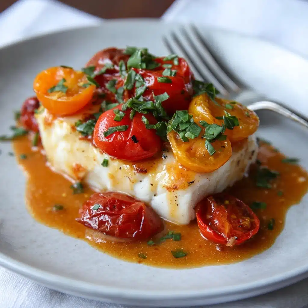 Roasted Cod with Tomato Cream Sauce Recipe