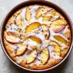 Lavender, Peach Cake with Walnuts Recipe