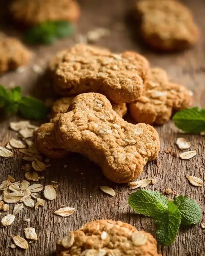 Mint & Oatmeal Crunch Biscuits for Your Pup Recipe