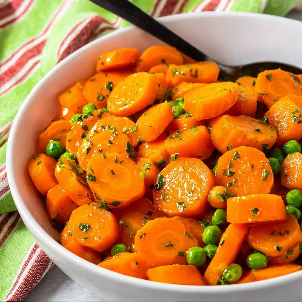 Honey Mustard Carrots and Peas Recipe - Recipe Image
