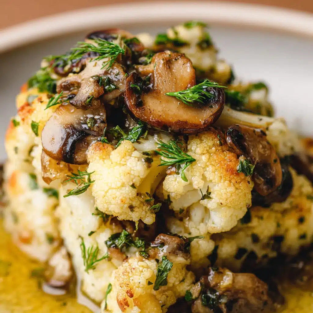 Garlic Butter Cauliflower Mushroom Recipe - Recipe Image