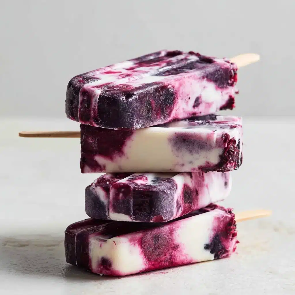 Blueberry Yogurt Popsicles Recipe - Recipe Image