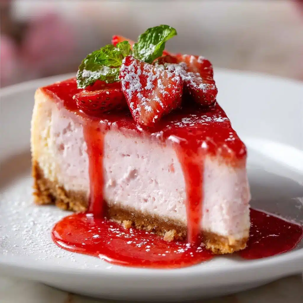 Velvet Strawberry Cheesecake – Creamy Dreamy Delight Recipe - Recipe Image