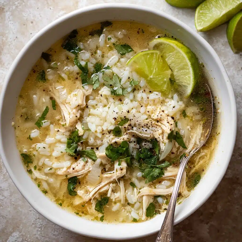 Ginger Lime Chicken and Rice Soup Recipe - Recipe Image