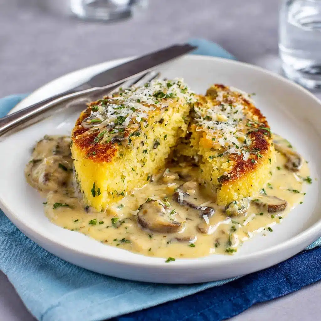 Mushroom-stuffed cheesy potato cakes Recipe - Recipe Image