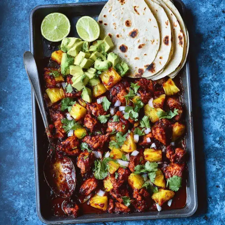 One Pan Chicken & Pineapple Tacos Recipe