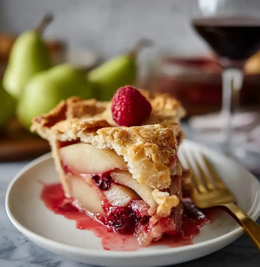 Pear Blackberry Pie with Gluten Free Pie Crust Recipe