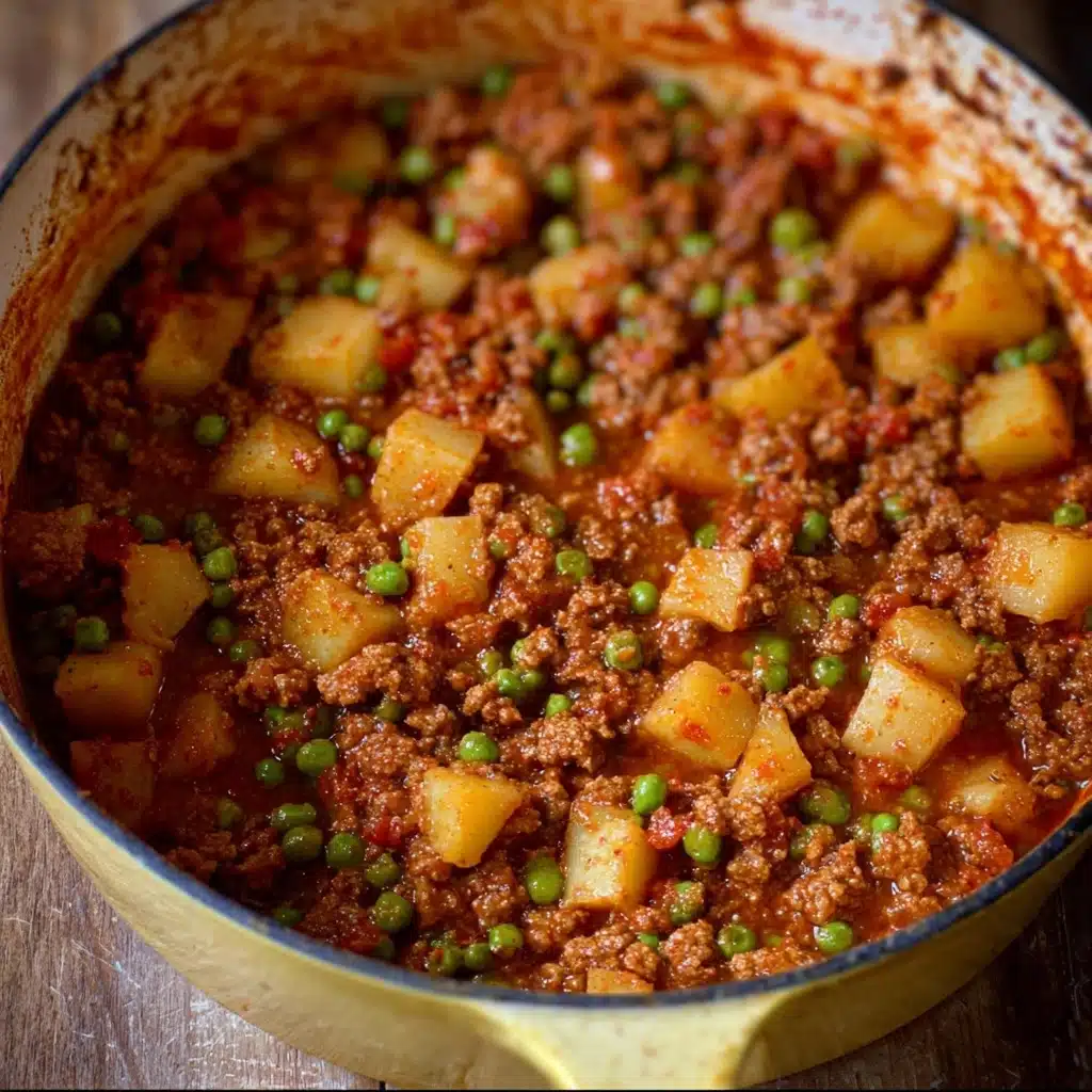 Indian Keema Aloo (Ground Beef and Potatoes) Recipe - Recipe Image