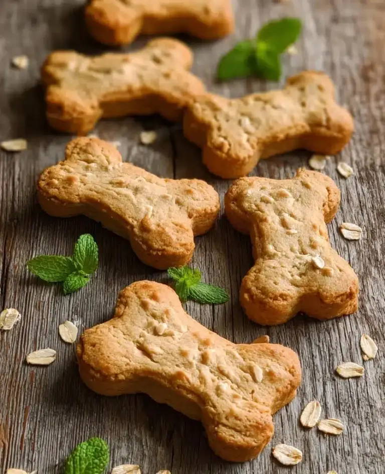 Mint & Oatmeal Crunch Biscuits for Your Pup Recipe