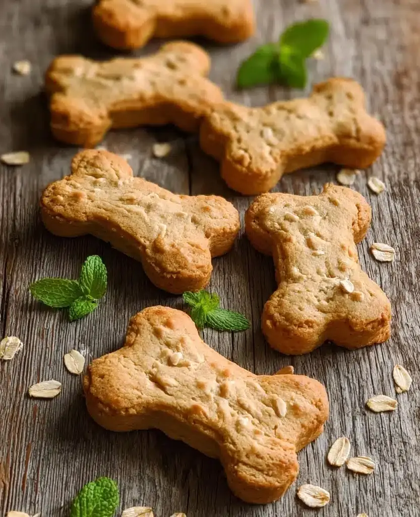 Mint & Oatmeal Crunch Biscuits for Your Pup Recipe