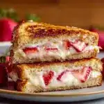 Fried Strawberry Cheesecake Sandwiches Recipe