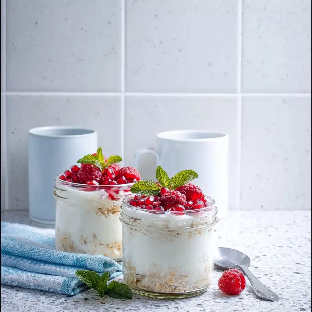 Raspberry Cheesecake Overnight Oats Recipe - Recipe Image