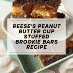 Reese's Peanut Butter Cup Stuffed Brookie Bars Recipe
