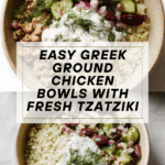 Healthy Greek Ground Chicken Bowls Recipe